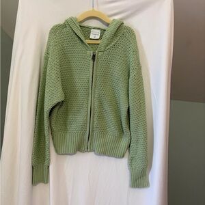 Abercrombie Kids Olive Zip-Up Sweater size 7/8